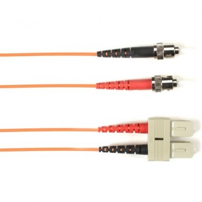 Black Box 15-m, ST-SC, 62.5-Micron, Multimode, PVC, Orange Fiber Optic Cable FOCMR62-015M-STSC-OR