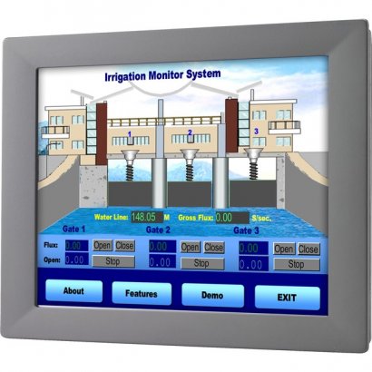 Advantech 15" XGA Industrial Monitor with Resistive Touch Control and Direct VGA Port FPM-2150G-R3BE