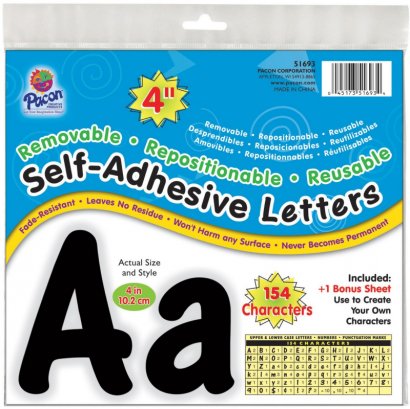Pacon 154 Character Self-adhesive Letter Set 51693