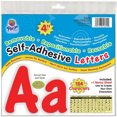 Pacon 154 Character Self-adhesive Letter Set 51694