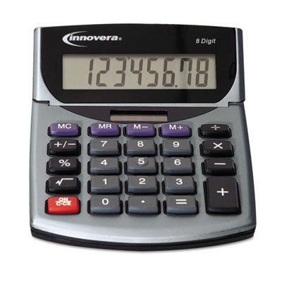 IVR15927 15925 Portable Minidesk Calculator, 8-Digit LCD IVR15927