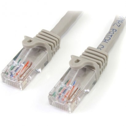 StarTech 15ft Gray Snagless Cat5e UTP Patch Cable 45PATCH15GR