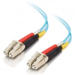 C2G 15m LC-LC 10Gb 50/125 OM3 Duplex Multimode PVC Fiber Optic Cable - Aqua 01117