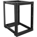 Claytek 15U 1100mm Adjustable Open Frame Server Rack with 2U Cable Management WOR1511-CM2U