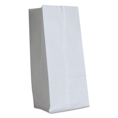 51036 #16 Paper Grocery Bag, 40lb White, Standard 7 3/4 x 4 13/16 x 16, 500 bags BAGGW16500