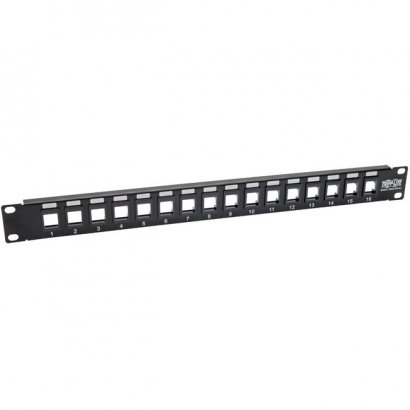 Tripp Lite 16-Port 1U RackMount Unshielded Blank Keystone/Multimedia PatchPanel N062-016-KJ