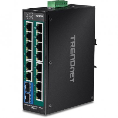 TRENDnet 16-Port Industrial Gigabit PoE TI-PG162