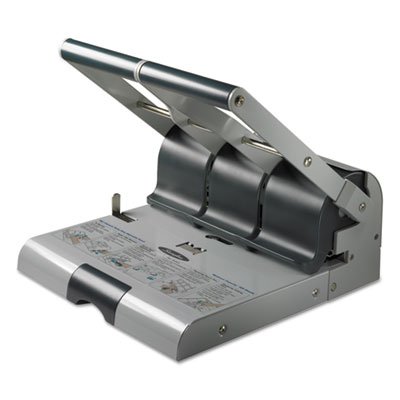 Swingline A7074650A 160-Sheet Heavy-Duty Two- or Three-Hole Punch, 9/32" Holes, Putty/Gray SWI74650