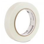 UNV78001 165# Medium Grade Filament Tape, 24mm x 54.8m, 3" Core, Clear UNV78001