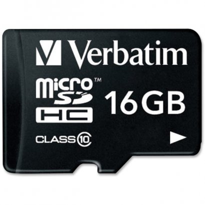 Verbatim 16GB microSDHC Card (Class 10) w/Adapter 44082