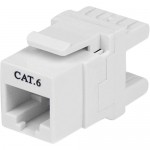 StarTech 180 Cat 6 Keystone Jack - RJ45 Ethernet Cat6 Wall Jack White - 110 Type C6KEY110SWH