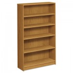 HON 1870 Series Bookcase, Five Shelf, 36w x 11 1/2d x 60 1/8h, Harvest HON1875C