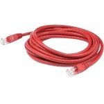 AddOn 18ft RJ-45 (Male) to RJ-45 (Male) red Cat6 Straight UTP PVC Copper Patch Cable ADD-18FCAT6-RD