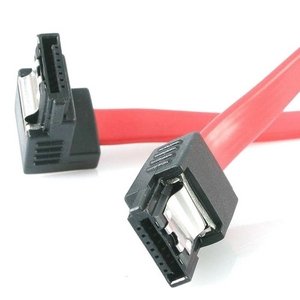 StarTech 18in Latching SATA to Right Angle SATA Serial ATA Cable LSATA18RA1