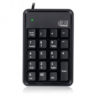 Adesso 19-Key Mechanical Keypad with 3-Port USB Hub AKB-600HB