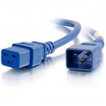 C2G 1ft 12AWG Power Cord (IEC320C20 to IEC320C19) - Blue 17708