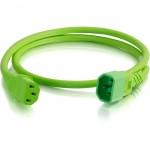C2G 1ft 18AWG Power Cord (IEC320C14 to IEC320C13) - Green 17477