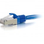 C2G 1ft Cat6a Snagless Shielded (STP) Network Patch Cable - Blue 00672