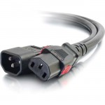 C2G 1ft Locking C14 to C13 10A 250V Power Cord Black 10357