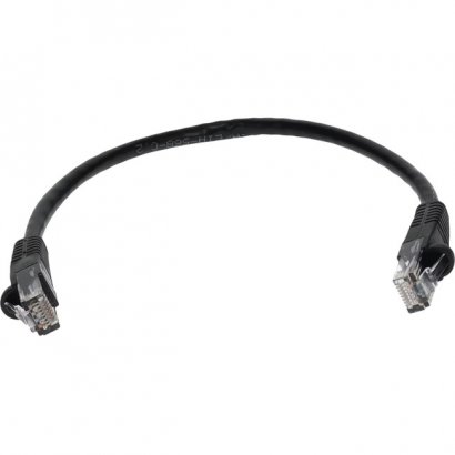 AddOn 1ft RJ-45 (Male) to RJ-45 (Male) Straight Black Cat6 UTP PVC Copper Patch Cable ADD-1FCAT6-BK