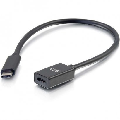 C2G 1ft USB-C to C 3.1 (Gen 2) Male to Female Extension Cable (10Gbps) 28657