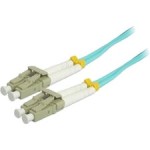 Comprehensive 1M 10Gb LC/LC Duplex 50/125 Multimode Fiber Patch Cable - Aqua LC-LC-OM3-1M