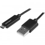 StarTech 1m 3 ft Micro-USB Cable with LED Charging Light - M/M - USB to Micro USB Cable USBAUBL1M
