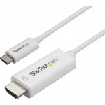 StarTech.com 1m (3 ft.) USB-C to HDMI Cable - 4K at 60Hz - White CDP2HD1MWNL