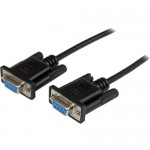 1m Black DB9 RS232 Serial Null Modem Cable F/F SCNM9FF1MBK