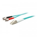 AddOn 1m Laser-Optomized Multi-Mode fiber (LOMM) Duplex ST/LC OM4 Aqua Patch Cable ADD-ST-LC-1M5OM4