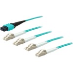 AddOn 1M LOMM OM3 MPO to 8XLC FANOUT Aqua Patch Cable (OFNP) ADD-MPO-4LC1M5OM3