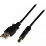 StarTech 1m USB to Type N Barrel 5V DC Power Cable - USB A to 5.5mm DC USB2TYPEN1M