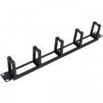 Rack Solutions 1U Horizontal Cable Manager, Plastic D-rings 180-4959