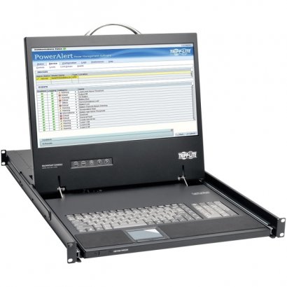 Tripp Lite 1U Rack-Mount Console with 19 in. LCD,1920 x 1080 (1080p), DVI or VGA Video, TAA B021