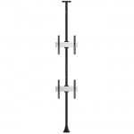 Atdec 1x2 Floor-to-Ceiling ount (two 18.9" rails, 59.05" pole) ADBS-1X2-4FCF