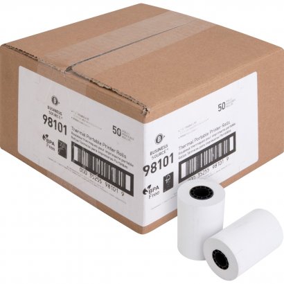 Business Source 2-1/4"x55' POS Receipt Thermal Rolls 98101