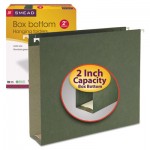 Smead 2" Capacity Box Bottom Hanging File Folders, Letter, Green, 25/Box SMD64259