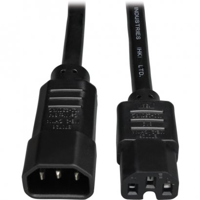 Tripp Lite 2-ft. Heavy Duty Computer Power Cord, 16A, 14AWG, IEC-320-C14 to IEC-320-C15 P018-002