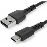 StarTech.com 2 m (6.6 ft.) USB 2.0 to USB C Cable - Black RUSB2AC2MB