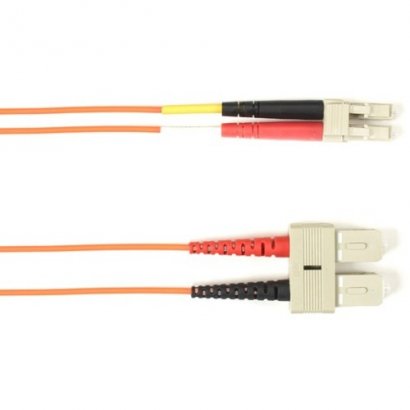 Black Box 2-m, SC-LC, 50-Micron, Multimode, PVC, Orange Fiber Optic Cable FOCMR50-002M-SCLC-OR