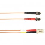 Black Box 2-m, ST-LC, 62.5-Micron, Multimode, Plenum, Orange Fiber Optic Cable FOCMP62-002M-STLC-OR