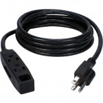 QVS 2-Pack 3-Outlet 3-Prong 10ft Power Extension Cord PC3PX-10-2PK