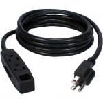 QVS 2-Pack 3-Outlet 3-Prong 15ft Power Extension Cord PC3PX-15-2PK