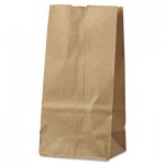 18402 #2 Paper Grocery Bag, 30lb Kraft, Standard 4 5/16 x 2 7/16 x 7 7/8, 500