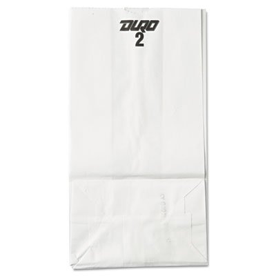 51002 #2 Paper Grocery Bag, 30lb White, Standard 4 5/16 x 2 7/16 x 7 7/8, 500
