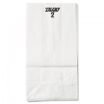 51002 #2 Paper Grocery Bag, 30lb White, Standard 4 5/16 x 2 7/16 x 7 7/8, 500