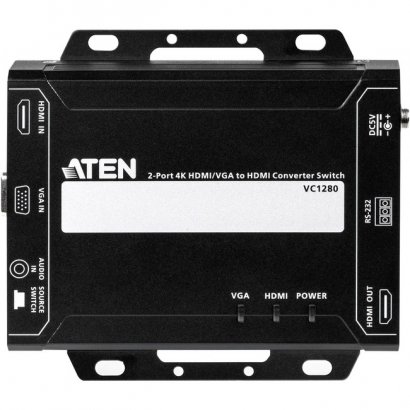 Aten 2-Port 4K HDMI/VGA to HDMI Converter Switch VC1280