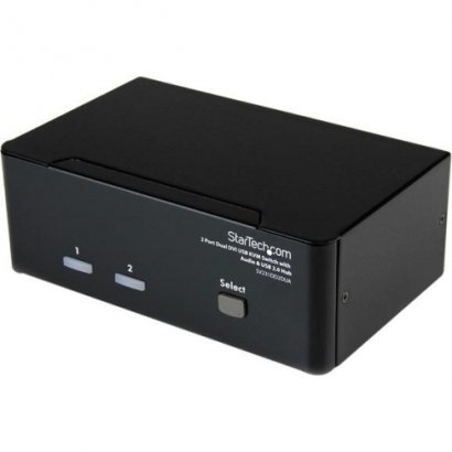 StarTech.com 2 Port Dual DVI USB KVM Switch with Audio & USB Hub SV231DD2DUA