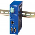 B&B 2 Port Ethernet Serial Server, DIN, Wide Temperature ESR902