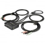StarTech.com 2-Port HDMI KVM Switch with Built-In Cables - USB 4K 60Hz SV211HDUA4K